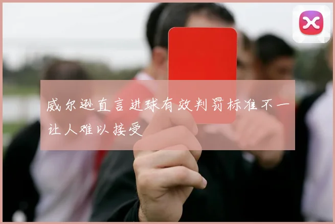 威尔逊直言进球有效判罚标准不一让人难以接受